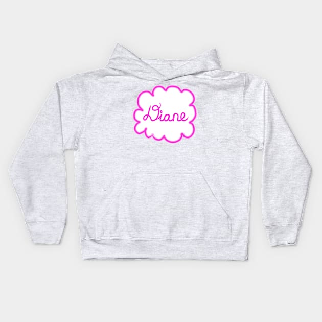 Diane. Female name. Kids Hoodie by grafinya